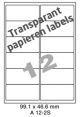 Papier Transparant Mat A 12-2S - 99.1x46.6mm