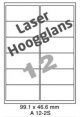 Laser Hoogglans A 12-2S - 99.1x46.6mm
