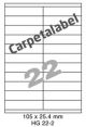 Carpetlabel HG 22-2 - 105x25.4mm 