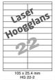Laser Hoogglans HG 22-2 - 105x25.4mm 
