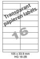 Papier Transparant Mat HG 16-2B - 105x33.9mm