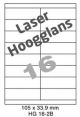 Laser Hoogglans HG 16-2B - 105x33 9mm 
