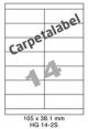 Carpetlabel HG 14-2S - 105x38.1mm