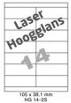 Laser Hoogglans HG 14-2S - 105x38.1mm