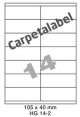 Carpetlabel HG 14-2 - 70x38.1mm
