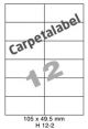 Carpetlabel H 12-2 - 105x49.5mm