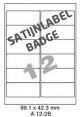 Satijnlabel Badge SAB 12-2B - 99 1x42 3mm