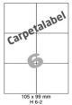 Carpetlabel H 6-2 - 105x99mm  