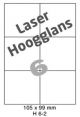 Laser Hoogglans H 6-2 - 105x99mm  