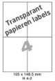 Papier Transparant Mat H 4-2 - 105x148 5mm 