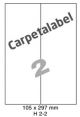 Carpetlabel H 2-2 - 105x297mm  
