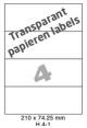 Papier Transparant Mat H 4-1 - 210x74.25mm
