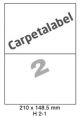 Carpetlabel H 2-1 - 210x148.5mm