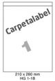 Carpetlabel HG 1-1B - 210x280mm  
