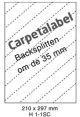 Carpetlabel H 1-1SC - 210x297mm  