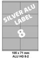 Silver Aluminium HG 8-2 - 105x71mm  