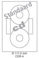 Standaard CD-R DVD Dia 117 5 mm (CDR-4) 