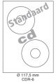 Standaard CD-R DVD Dia 117 5 mm (CDR-6) 