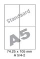 Standaard A 5/4-2 - 74.25x105mm 