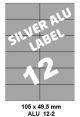 Silver Aluminium H 12-2 - 105x49 5mm 