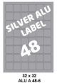 Silver Aluminium A 48-6 - 32x32mm  