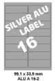 Silver Aluminium A 16-2 - 99.1x33.9mm