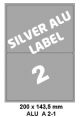 Silver Aluminium A 2-1 - 200x143 5mm 