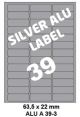 Silver Aluminium A 39-3 - 63.5x21.2mm