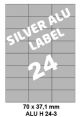 Silver Aluminium H 24-3 - 70x37.1mm