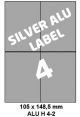 Silver Aluminium H 4-2 - 105x148 5mm 