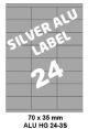 Silver Aluminium HG 24-3S - 70x35mm  