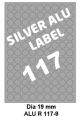 Silver Aluminium R 117-9 Dia 19mm  