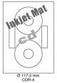 Inkjet mat CD-R DVD Dia 118 mm (CDR-4)  