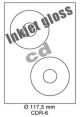 Inkjet gloss CD-R DVD Dia 117 5 mm (CDR-6) 
