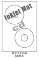 Inkjet mat CD-R DVD Dia 118 mm (CDR-6)  