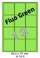 Fluo Groen A 12-3 - 63.5x72mm 