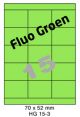 Fluo Groen HG 15-3 - 70x52mm  