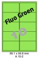 Fluo Groen A 10-2 - 99.1x56.8mm