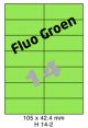 Fluo Groen H 14-2 - 105x42.4mm