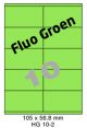 Fluo Groen HG 10-2 - 105x56.8mm
