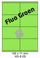 Fluo Groen HG 8-2S - 105x71mm  
