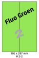 Fluo Groen H 2-2 - 105x297mm  