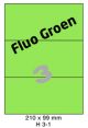 Fluo Groen H 3-1 - 210x99mm  