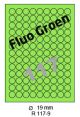 Fluo Groen R 117-9 Dia 19mm  