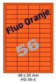 Fluo Oranje HG 56-4 - 48x20mm  