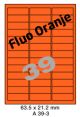 Fluo Oranje A 39-3 - 63.5x21.2mm