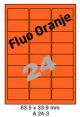 Fluo Oranje A 24-3 - 63.5x33.9mm