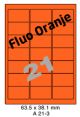 Fluo Oranje A 21-3 - 63.5x38.1mm