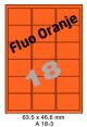 Fluo Oranje A 18-3 - 63.5x46.6mm
