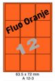 Fluo Oranje A 12-3 - 63.5x72mm 